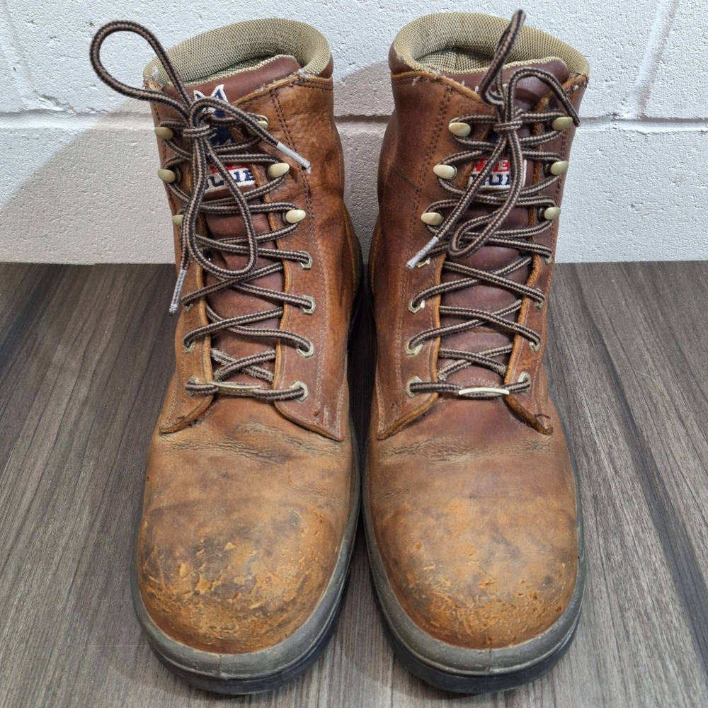 Steel Blue Argyle Mens Brown Leather Steel Toe Work Boots US 14 Euro 48 ASTM